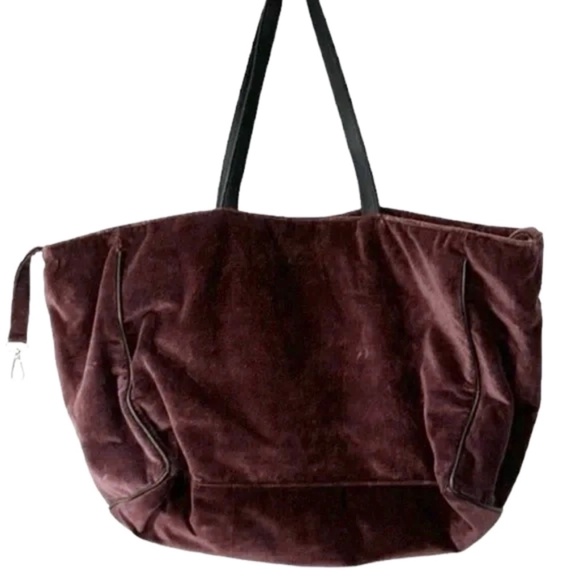 Sundance | Anabaglish Velvet Embroidered Tote Bag w/Leather Straps ♥ NWOT - Picture 3 of 9
